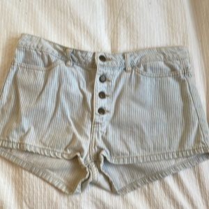 American Apparel blue and white stripes denim shirt - size 30